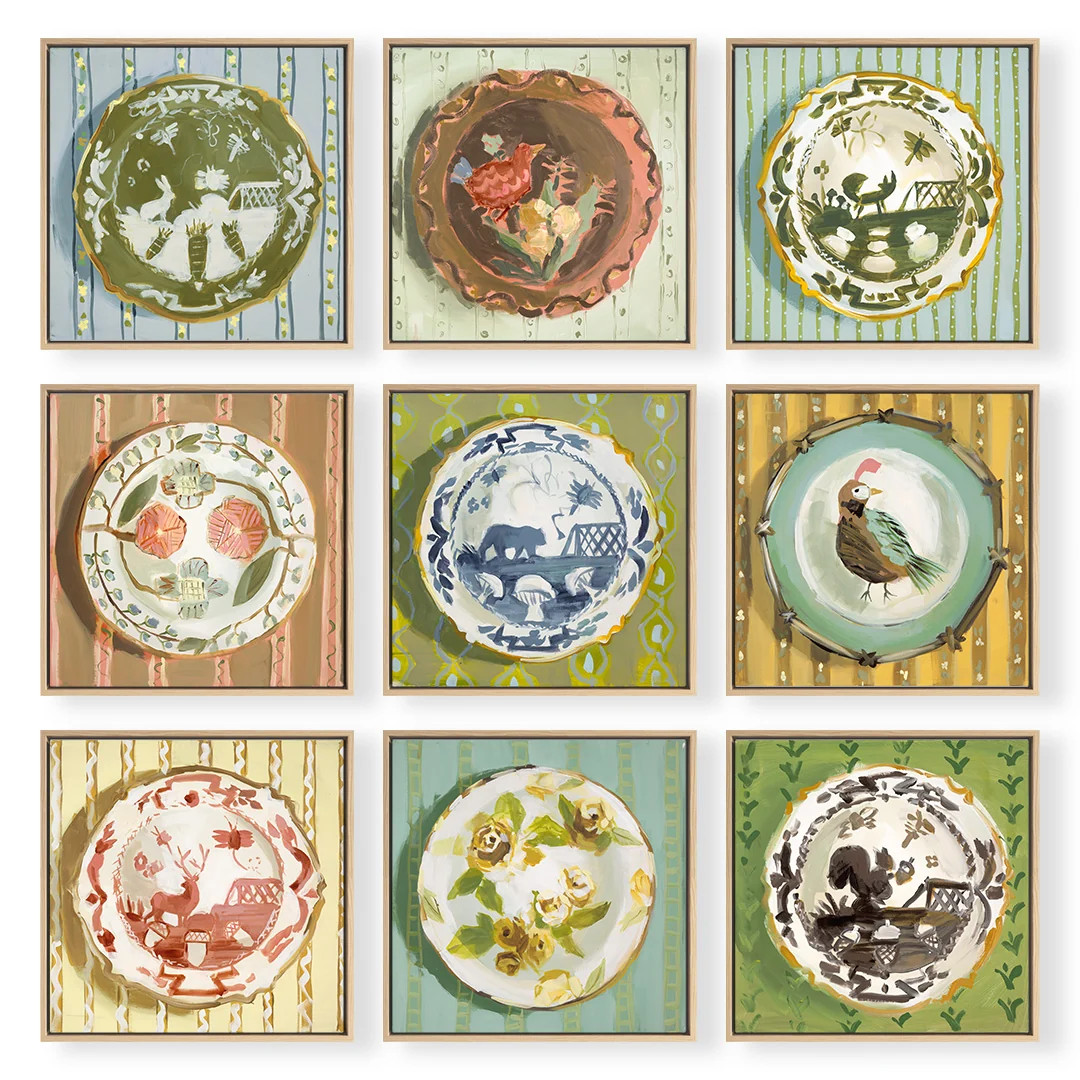 Heirloom Plate Set of 9 by Jenny Westenhofer | Urban Garden Prints