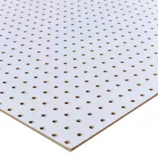 48 in. H x 24 in. W White Pegboard | The Home Depot
