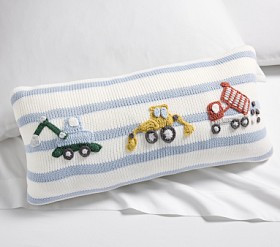 Construction Knit Lumbar Pillow | Pottery Barn Kids