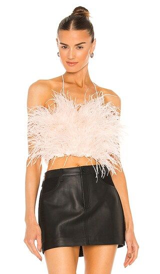 Feather Top in Light Beige | Revolve Clothing (Global)