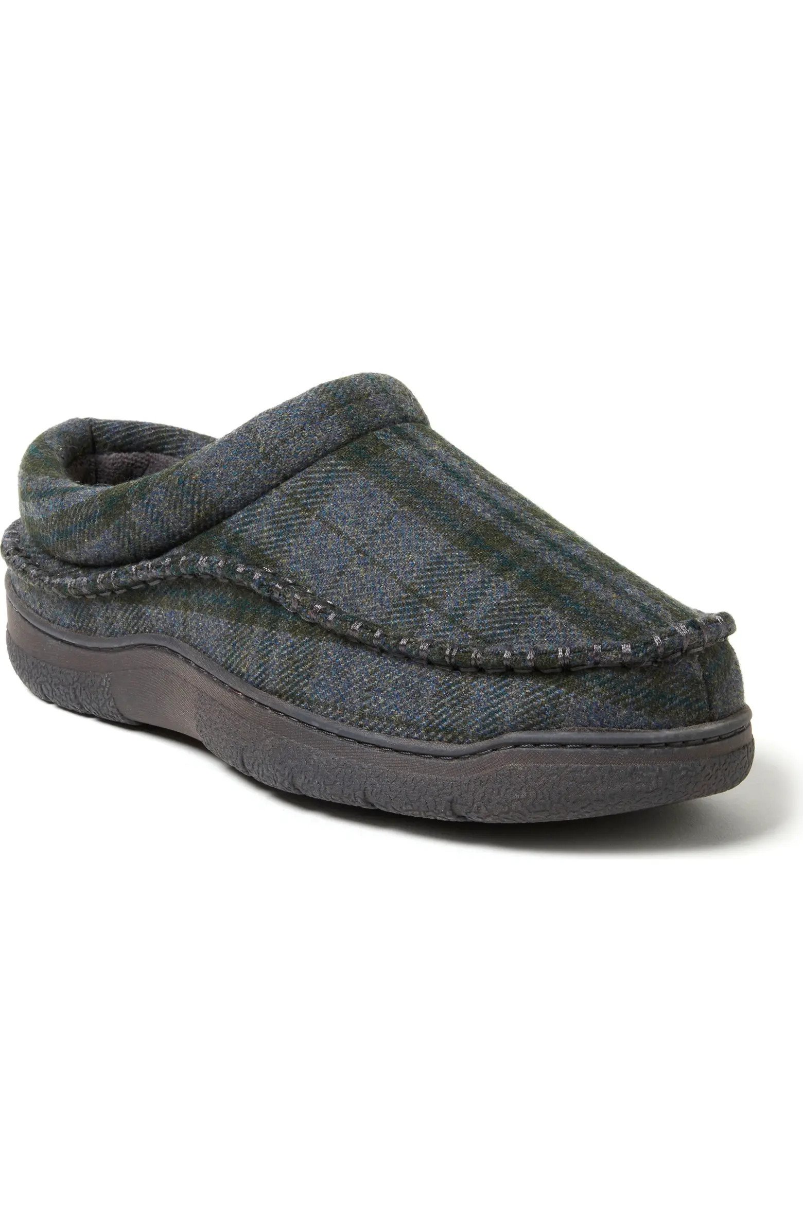 Thompson Plaid Moccasin Toe Clog Slipper (Men) | Nordstrom