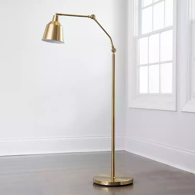 Gold Steel Floor Task Lamp | Kirkland's Home