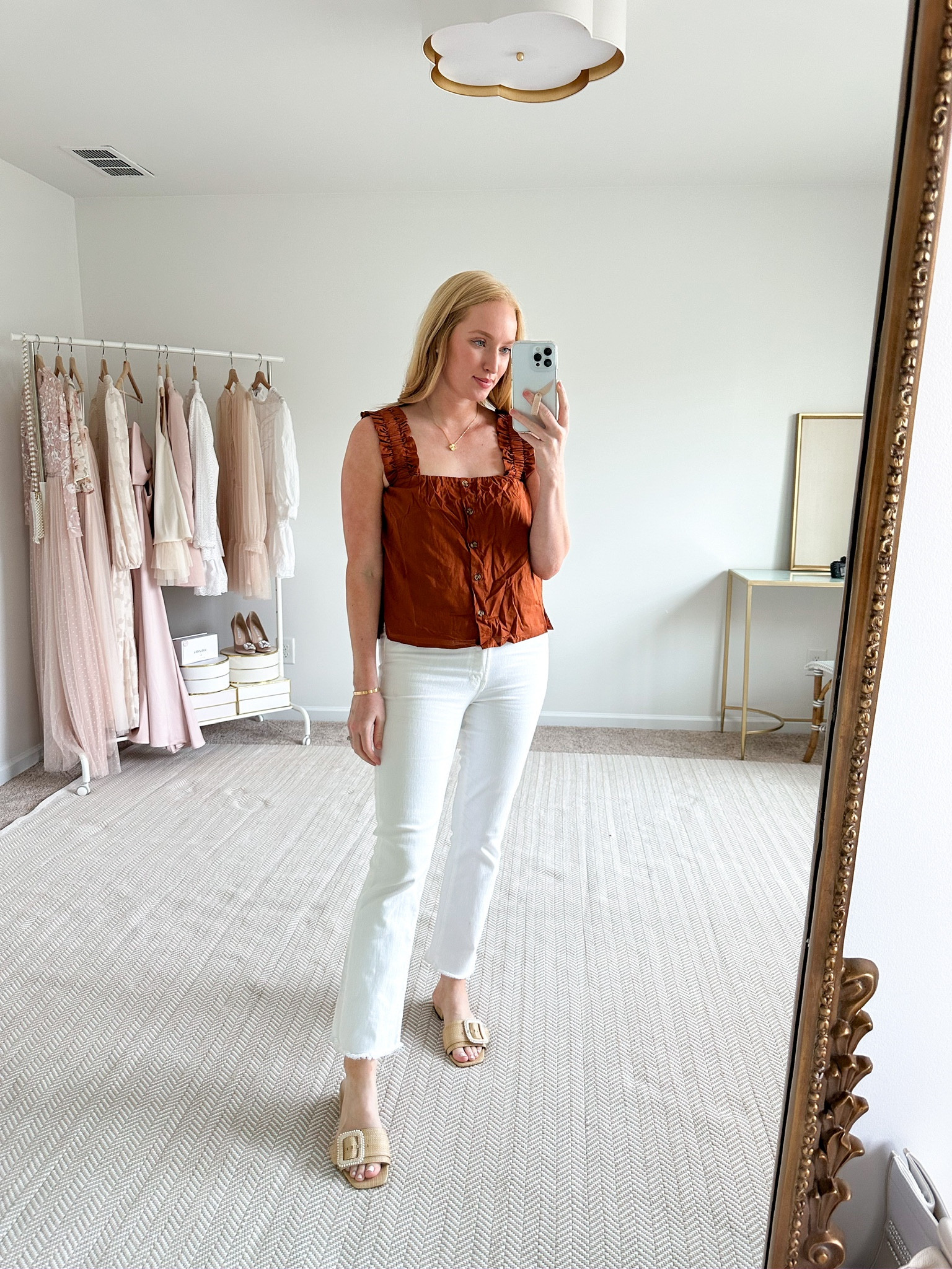 This ruffle detail tank pairs perfectly with white denim for the perfect summer look! 

#LTKSeasonal #LTKFind #LTKstyletip