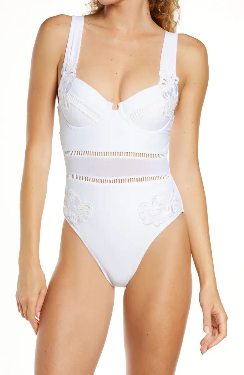 Lace Trim One-Piece Swimsuit | Nordstrom | Nordstrom
