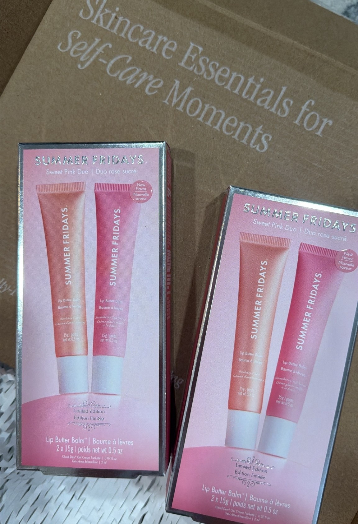 Limited Edition Summer Fridays Lip Butter Balm Duo release!! Strawberry Soft Serve & Birthday Cake 🍓🍦🍰

Of ALL the lipglosses I love, this will always be my favorite! It is worth the splurge. The flavor and texture is unmatched! 

These will sell out fast!! I linked them 🩷