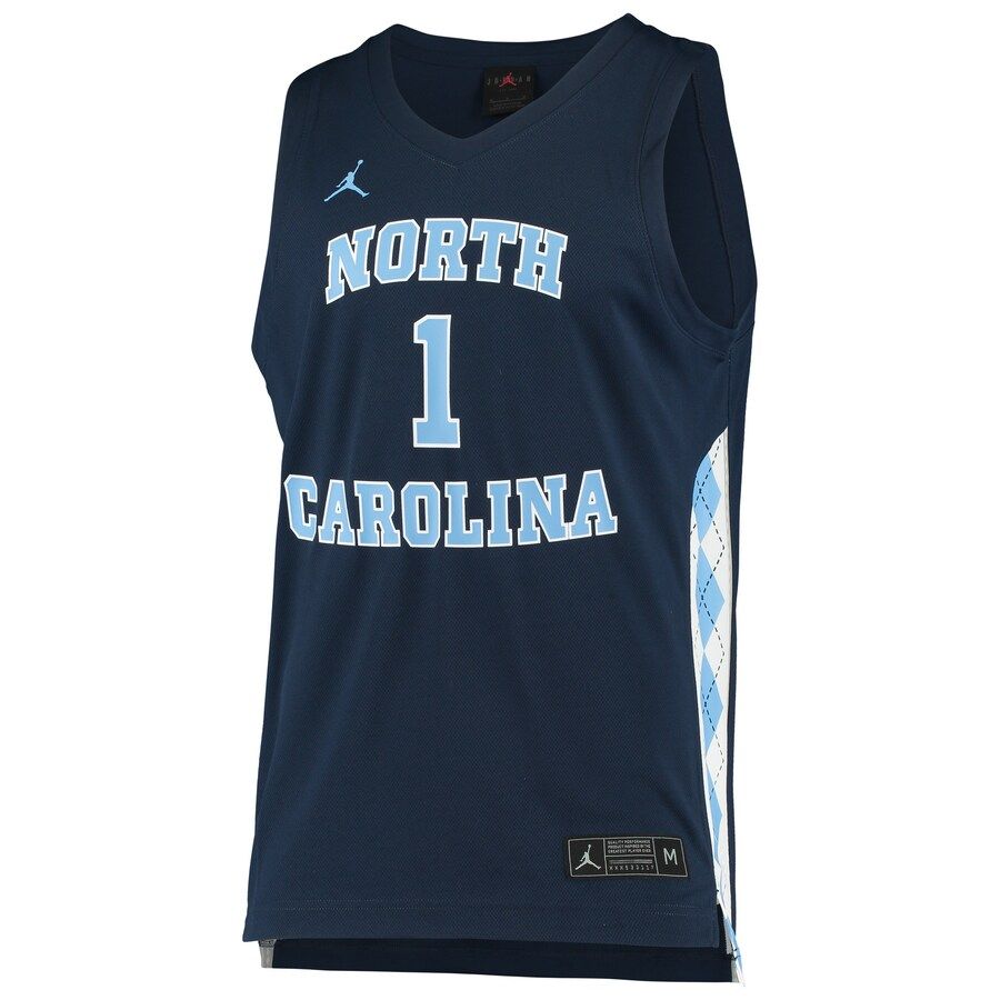 #1 North Carolina Tar Heels Jordan Brand Unisex Replica Basketball Jersey - Navy | Fanatics