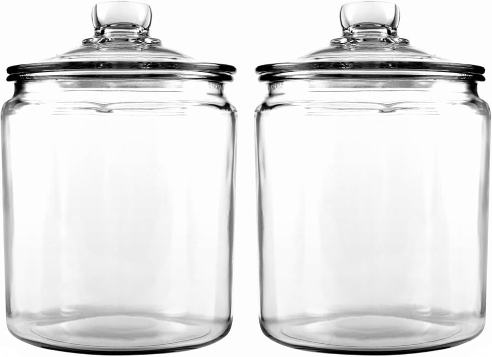 Anchor Hocking Half Gallon Heritage Hill Glass Jar with Lid (2 Pack) | Amazon (US)