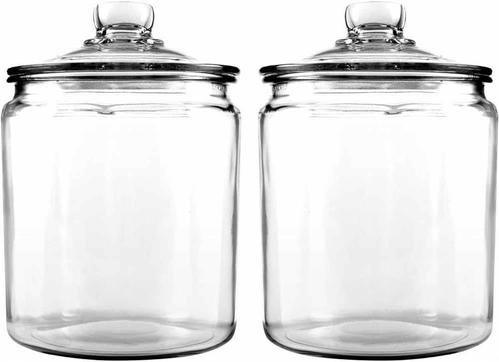 Anchor Hocking Half Gallon Heritage Hill Glass Jar with Lid (2 Pack) | Amazon (US)