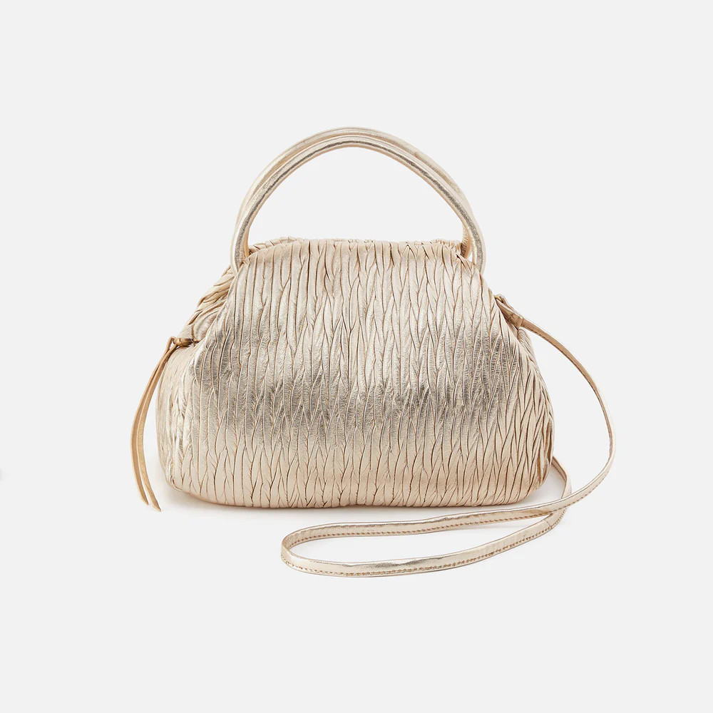 Darling Satchel In Soft Pleated Leather - Gold | HOBO Bags