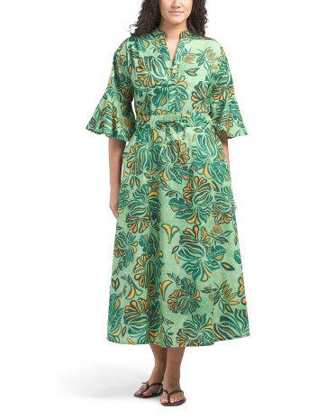 Made In Italy Bell Sleeve Floral Maxi Dress | TJ Maxx
