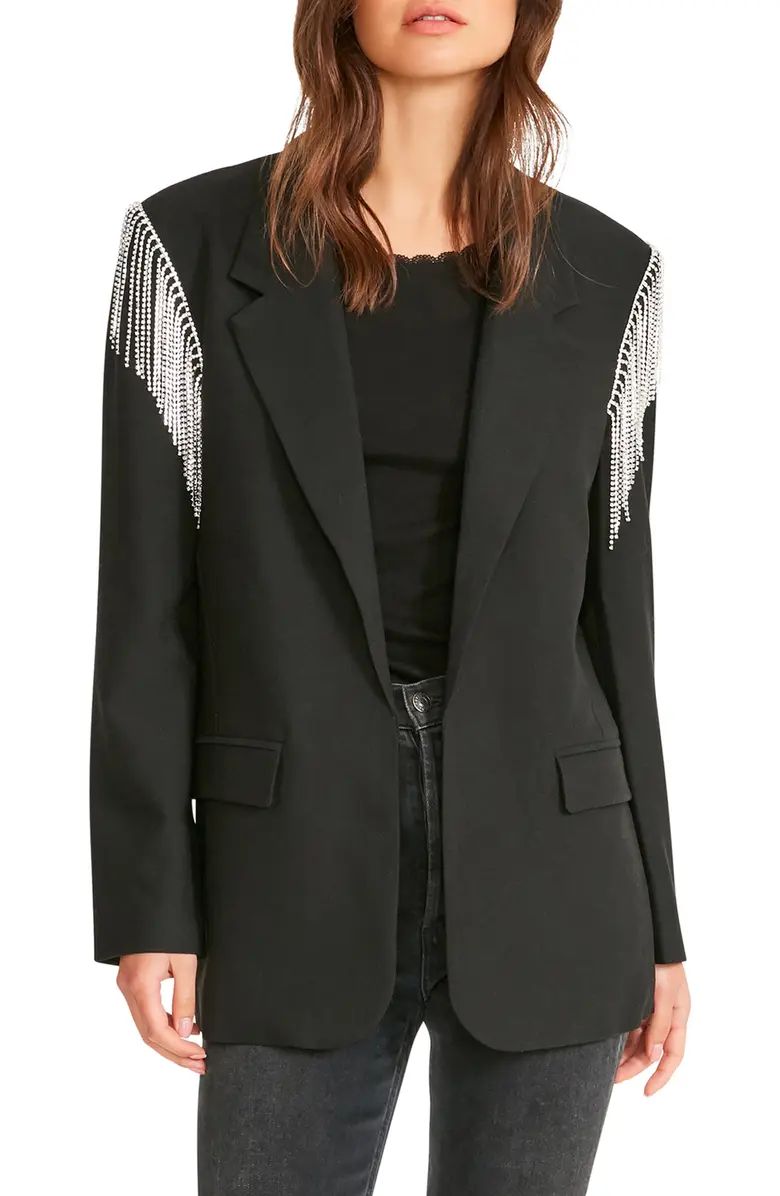 BB Dakota by Steve Madden Five to Nine Embellished Fringe Blazer | Nordstrom | Nordstrom