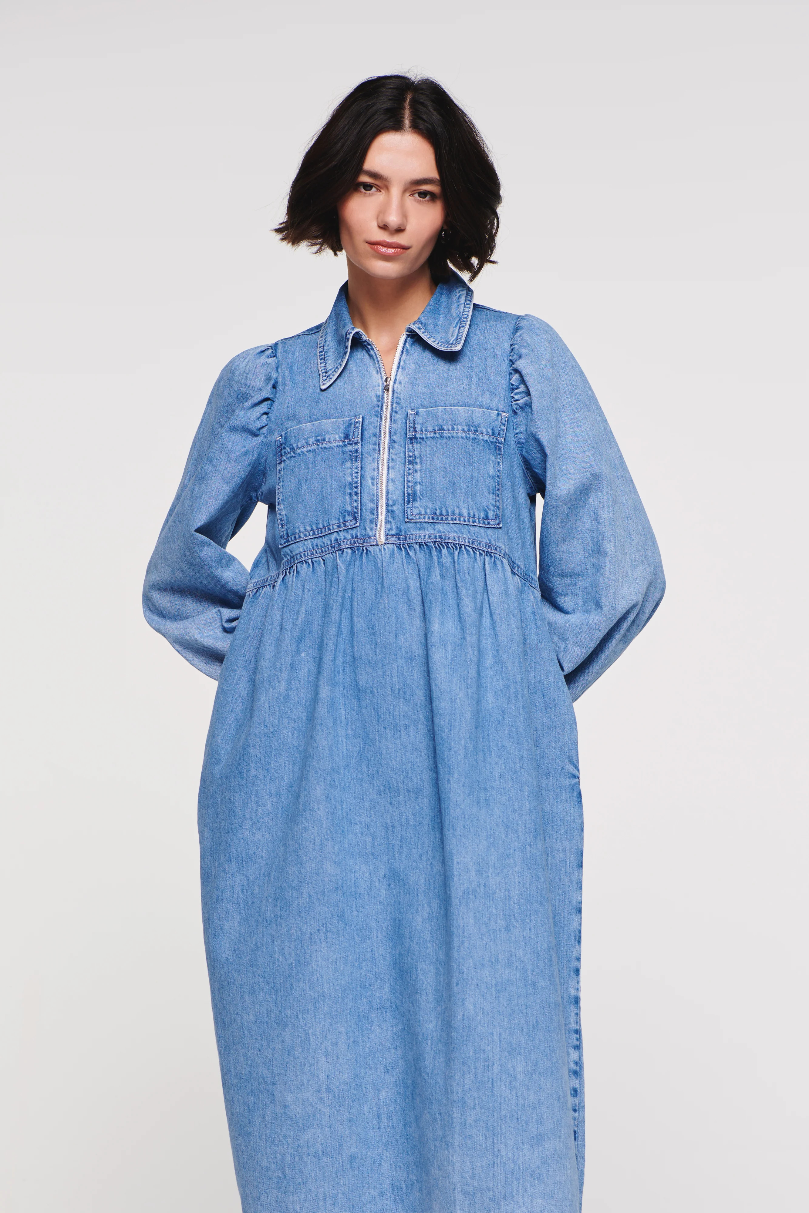 Gabriella Denim Midi Dress | Aligne UK