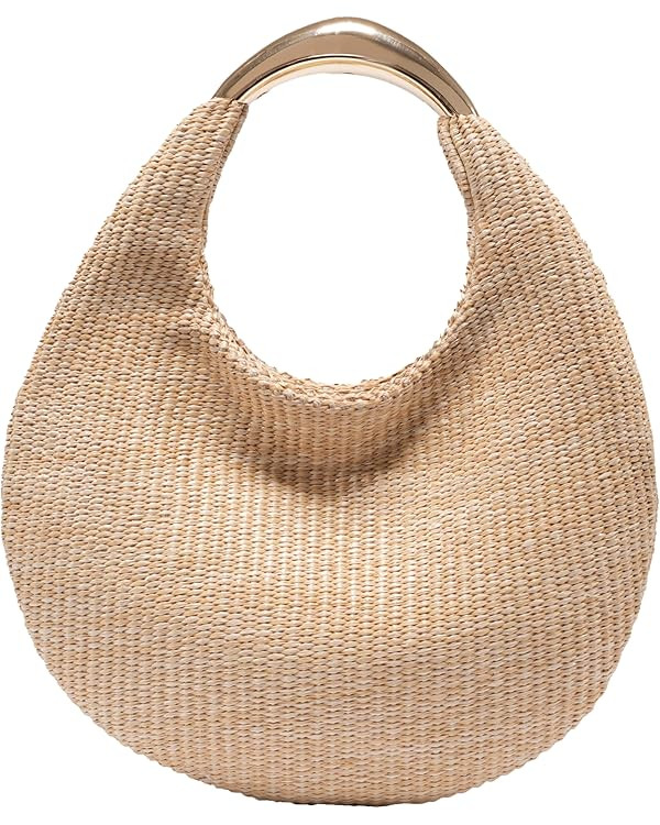 Straw Bag for Women Crescent Bag, Boho Chic Summer Beach Braided Tote Purse Lightweight & Stylish... | Amazon (US)