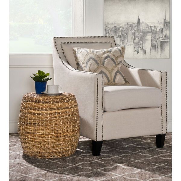 Ali Round Rattan Abaca End Table | Bellacor