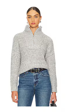 Stitches & Stripes Erwin Half Zip in Chalk Mix from Revolve.com | Revolve Clothing (Global)