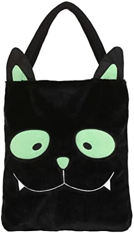 Fun Costumes Plush Black Cat Trick or Treat Bag - 14" x 12" Kitty Trick or Treat Bucket, Soft Tot... | Amazon (US)