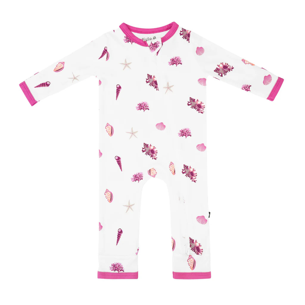 Zippered Romper in Raspberry Shell | Kyte Baby
