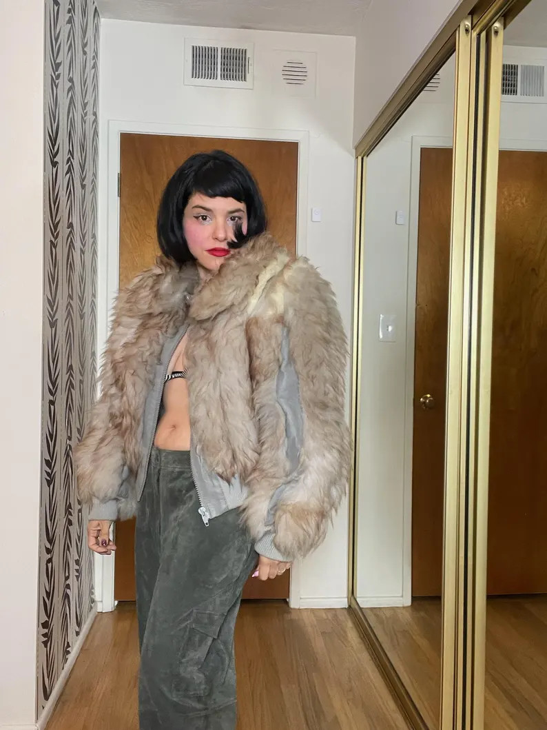 Vintage 70s Lamb Fur Bomber Jacket \u2013 Size M, Dino Ricco Originals | Etsy (Global)