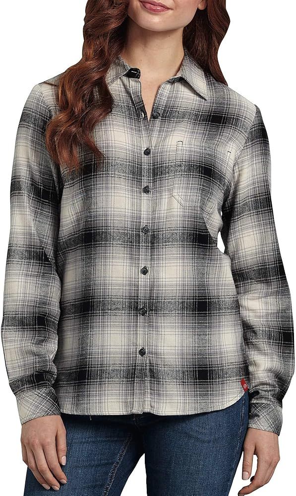 Dickies Women's Long-Sleeve Plaid Flannel Shirt | Amazon (US)