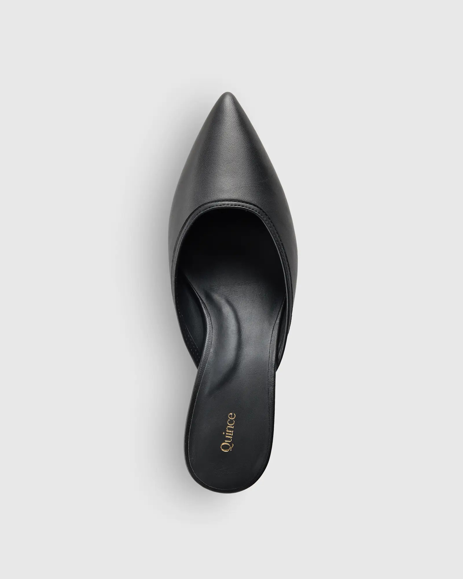 Italian Leather 55mm Kitten Heel Mule | Quince