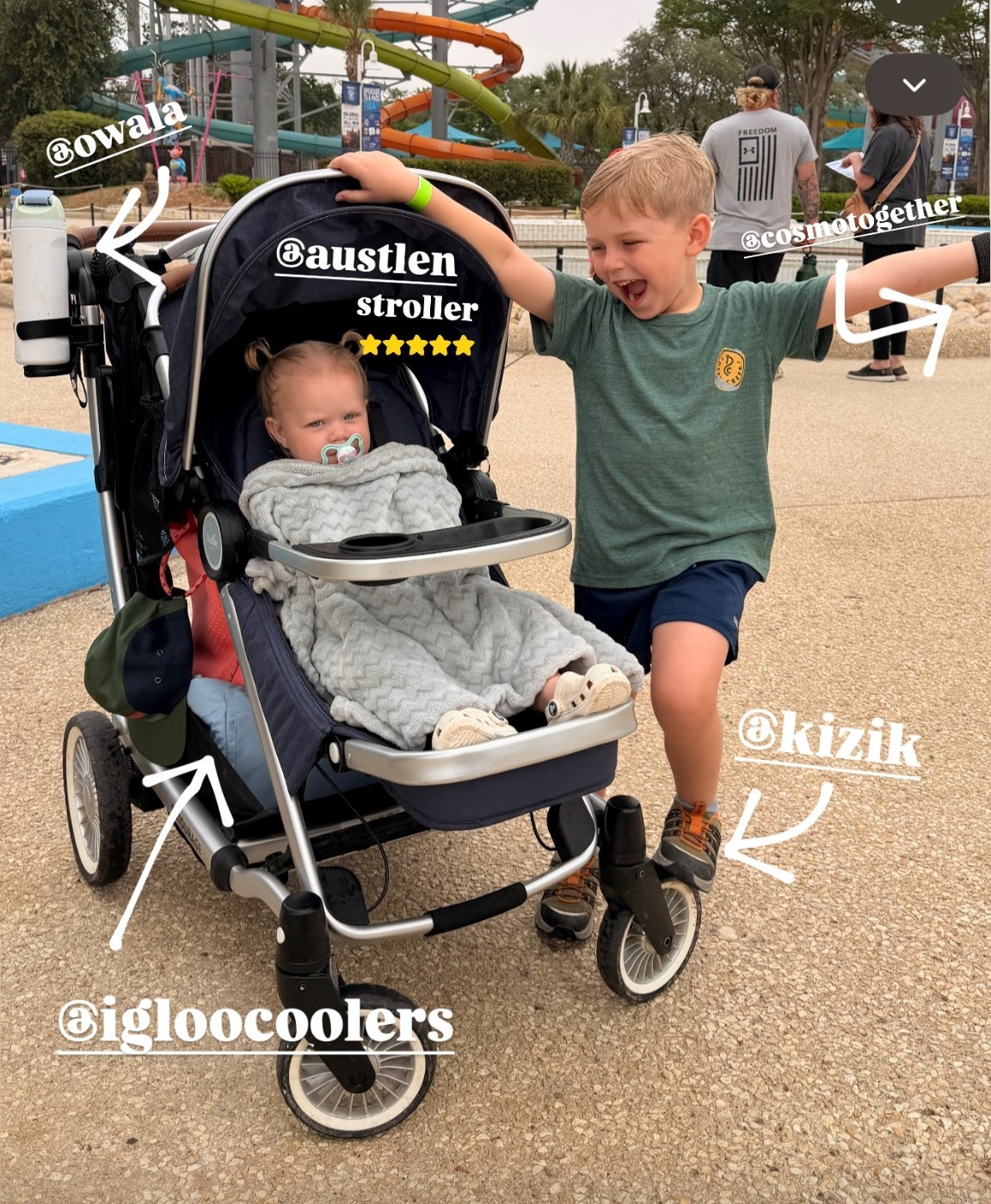 Took all the best to our field trip day at Sea World! Carried two coolers, a giant bag filled with so much for the day, 6 water bottles, ponchos, umbrellas & more. And got a million compliments on stroller & organization. Head to the link in my Instagram bio for the amazing stroller. 

#LTKKids #LTKBaby #LTKmomlife