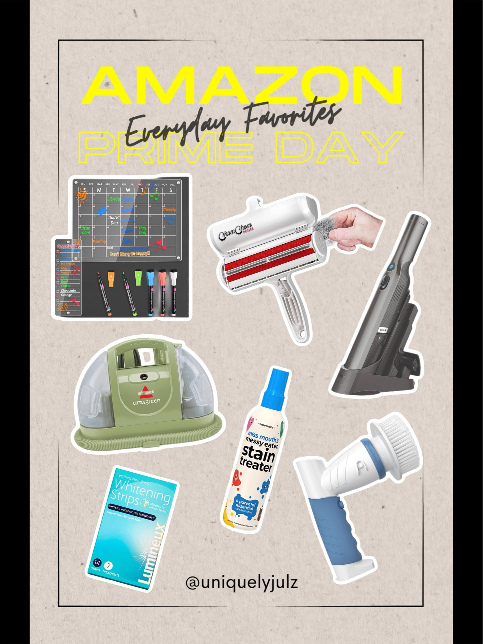 Amazon everyday home favorites!

Fridge calendar
Vaccuum
Carpet cleaner
Bathroom scrubber
Stain remover



#LTKsalealert #LTKxPrime #LTKhome