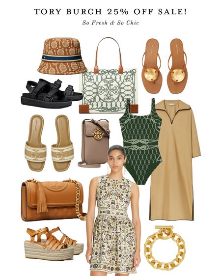 Tory Burch extra 25% off sale !
-
Summer outfit - poplin kaftan - black chunky sandals - brown and gold flat leather sandals - brown and white jacquard flat sandals - neutral summer outfit - green printed bathing suit one piece - printed mini dress - brown leather crossbody bag - small Fleming convertible shoulder bag - brown chunky espadrille sandals - Tory Burch bucket hat - Tory Burch printed tote bag - bags under $200 - gold chunky bracelet - vacation outfit - European summer outfit 

#LTKSaleAlert #LTKShoeCrush #LTKStyleTip