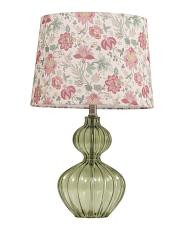 24in Floral And Glass Table Lamp | TJ Maxx