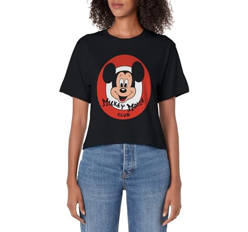 Disney Mickey And Friends Retro Classic Mickey Mouse Club Women's Crop Top | Amazon (US)