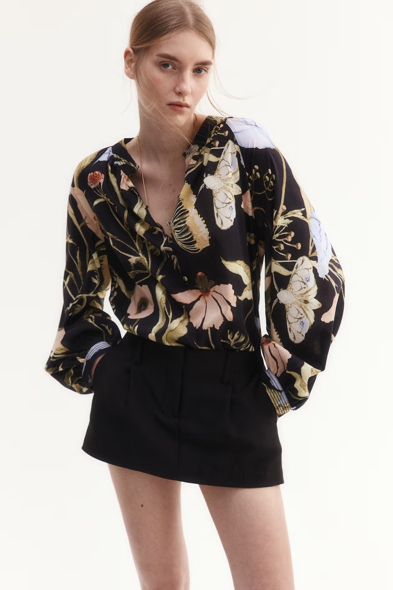 Blouse met halsboordje | H&M (DE, AT, CH, NL, FI)