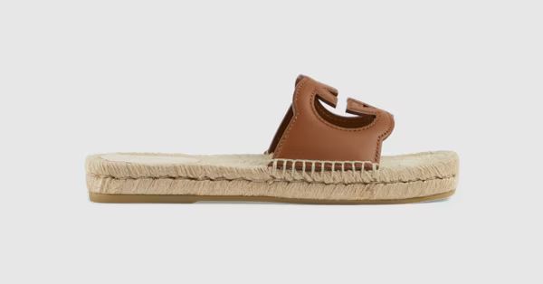 Women's Interlocking G cut out slide sandals | Gucci (US)