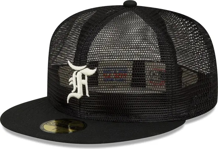 New Era x Fear of God Men's New Era x Fear of God  Black Mesh 59FIFTY Fitted Hat | Nordstrom | Nordstrom