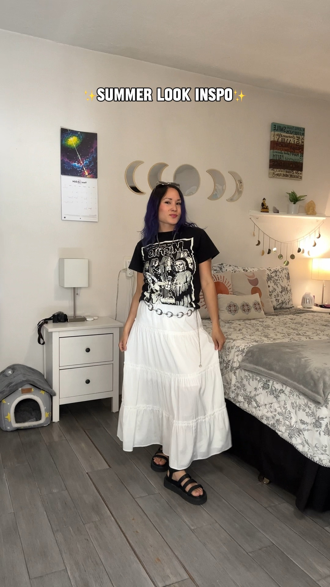 Edgy alternative Summer outfit inspo ✨ I found a misfits shirt similar to what I’m wearing if interested 🖤