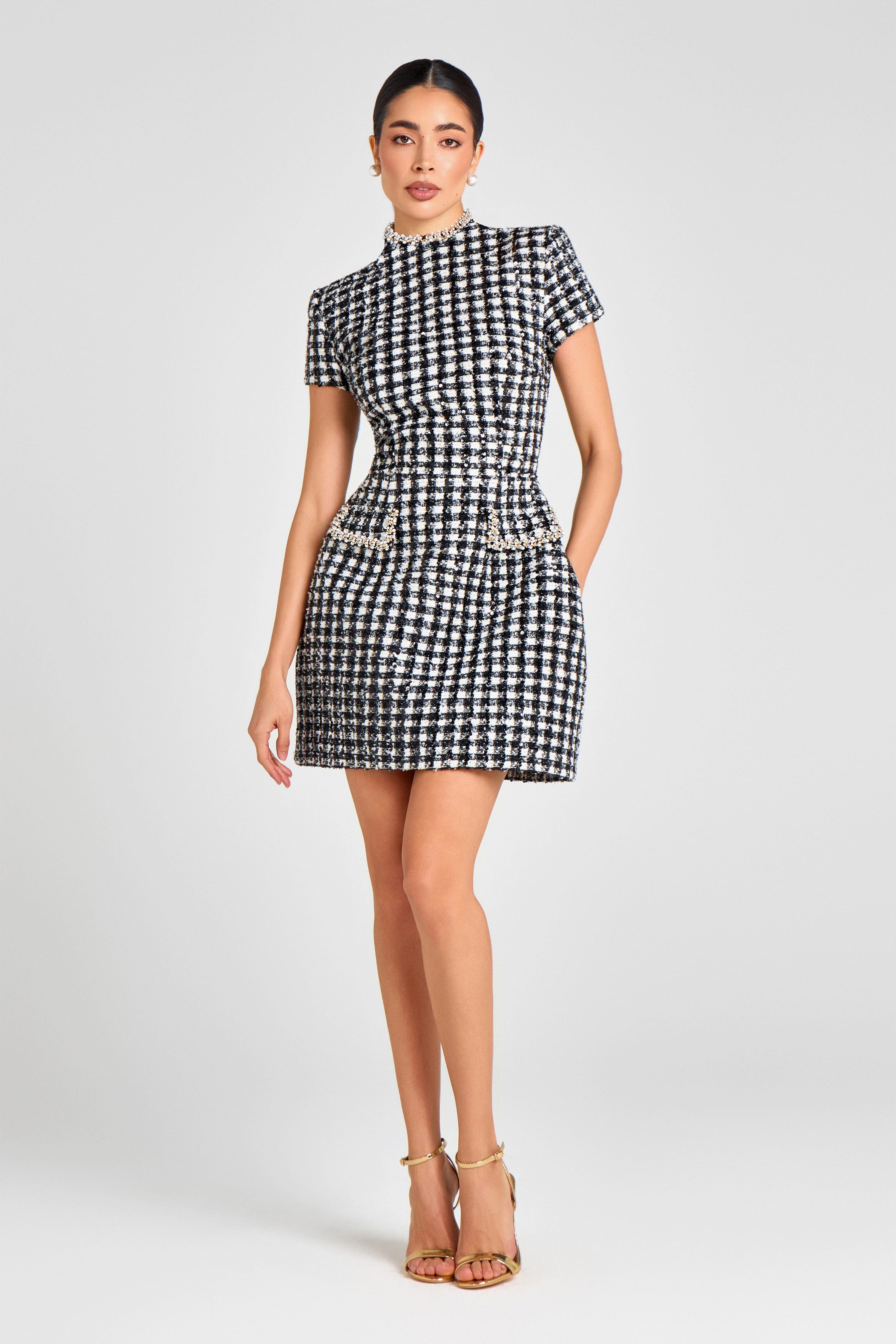 Mila Check Dress | Nadine Merabi