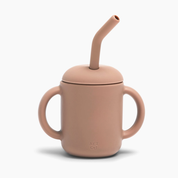 AEIOU Sippy Cup with Straw in Clay Size 4.2"" x 2.4"" x 5.5 | Babylist