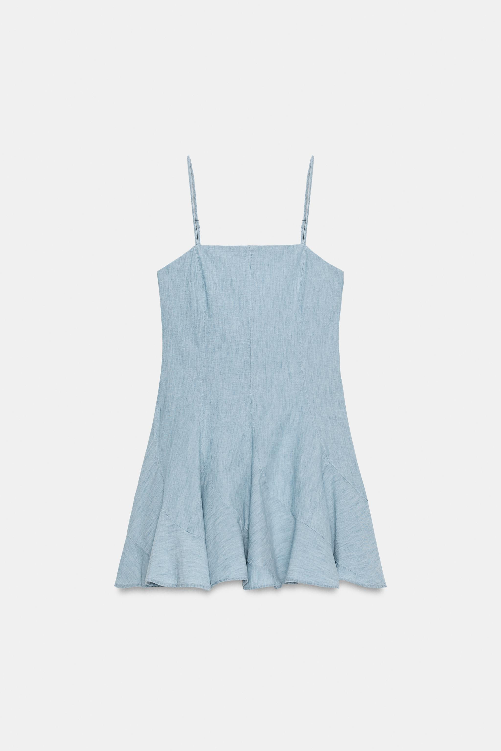 TRF DENIM GORED MINI DRESS | Zara US