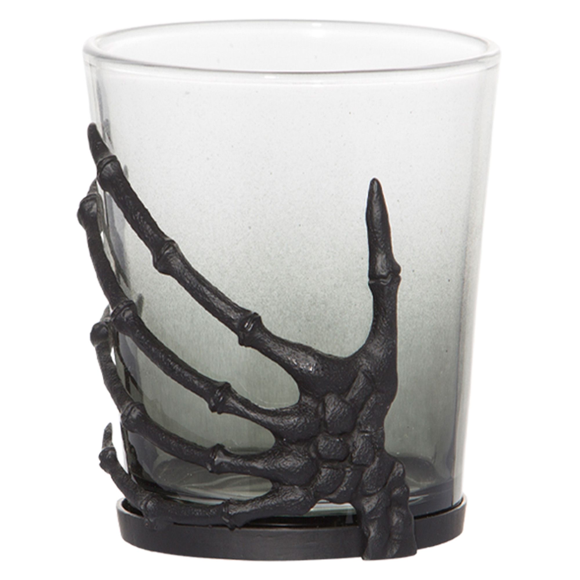 Way to Celebrate Skeleton Shot Glass, 3 fl oz. Smoked Ombre Glass Black Hand | Walmart (US)