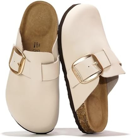 Project Cloud 100% Genuine Leather Clogs for Women Shoes - Memory Foam Insole, Non-Slip & Natural... | Amazon (US)