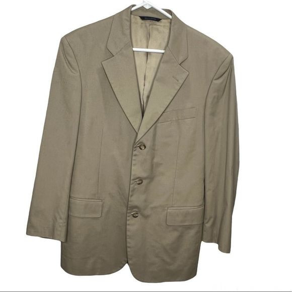 Brook Brothers Men Regent Fit Blazer Beige Jacket Sz 39R, 33W Padded Shoulders | Poshmark