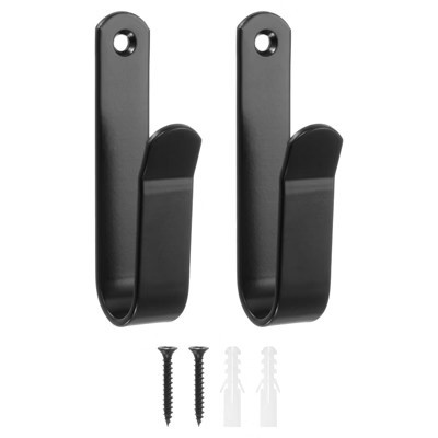 Unique Bargains Metal Wall Mount Horizontal Snowboard Storage Hooks 0.79" x 3.9" 2 Pcs | Target