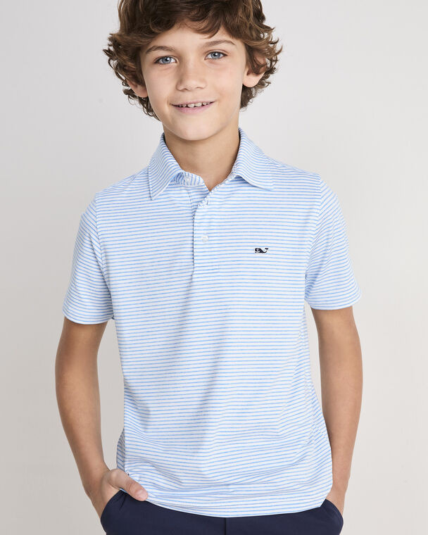 Boys' Bradley Stripe Sankaty Performance Polo | vineyard vines