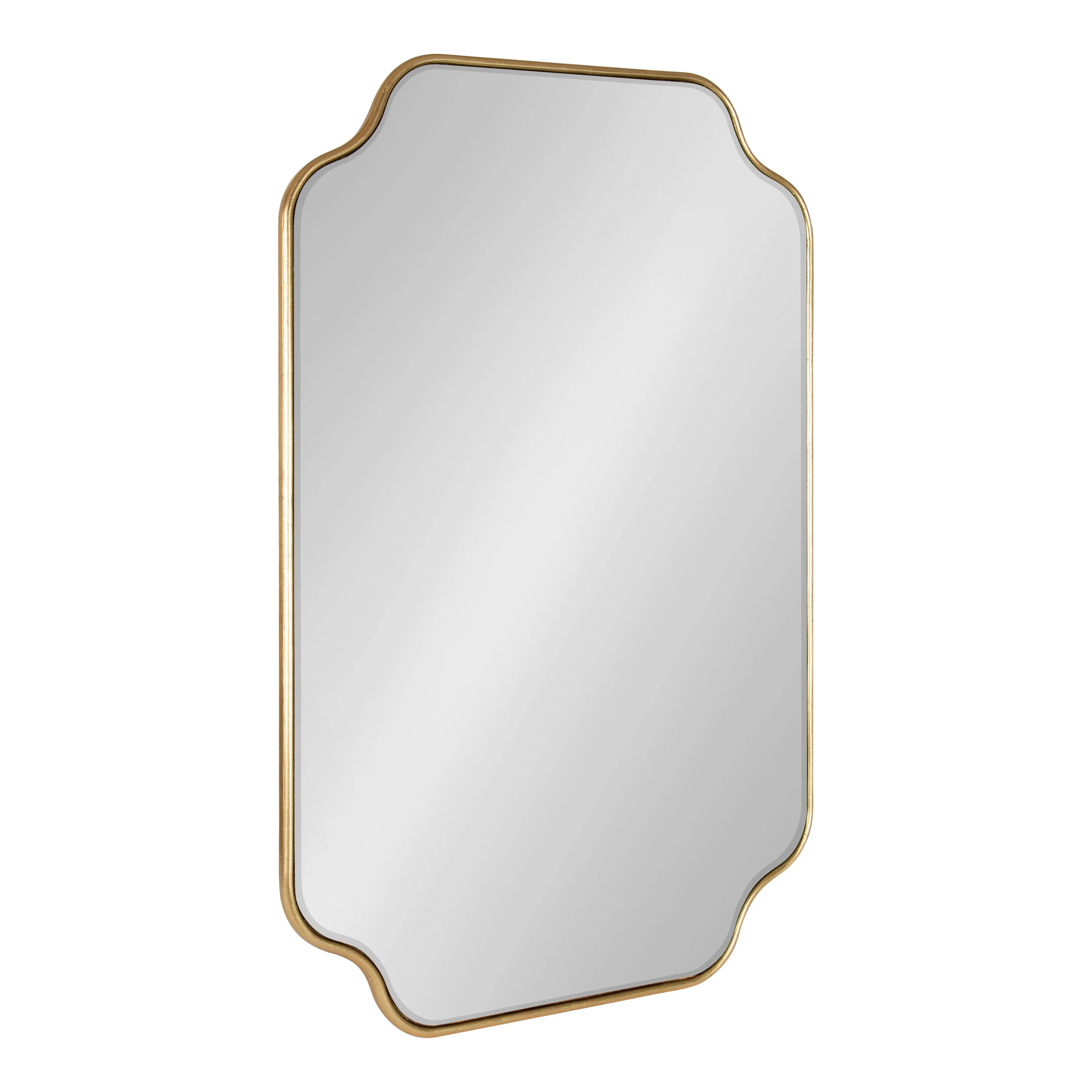 Kate and Laurel Plumley Glam Scalloped Wall Mirror, 24 x 36, Gold, Transitional Mirror Wall Decor | Walmart (US)