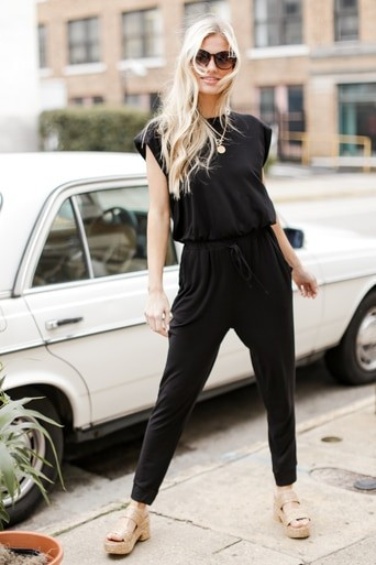 On-the-Go Shoulder Pad Jumpsuit | Dress Up