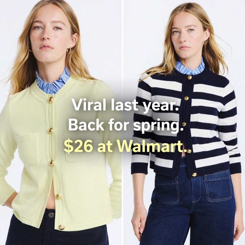 Y’all, if you missed these last year—this is your sign.
They went viral, sold out, and now they’re back in two spring colors 🌷
Giving big Anthropologie energy for way less.
Only $26 at Walmart (I know).
