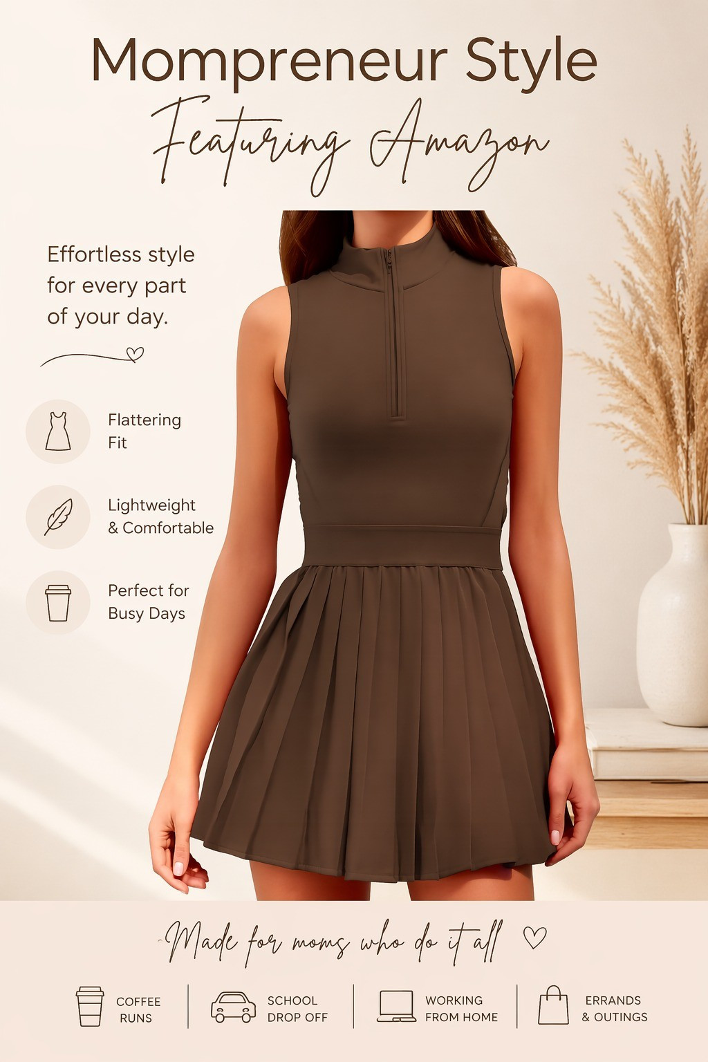 The throw-on-and-go dress every mom needs 🤎Comfortable, flattering, and effortlessly put together.You’ll wear this on repeat.

#LTKootd #LTKmomlife #LTKMidsize