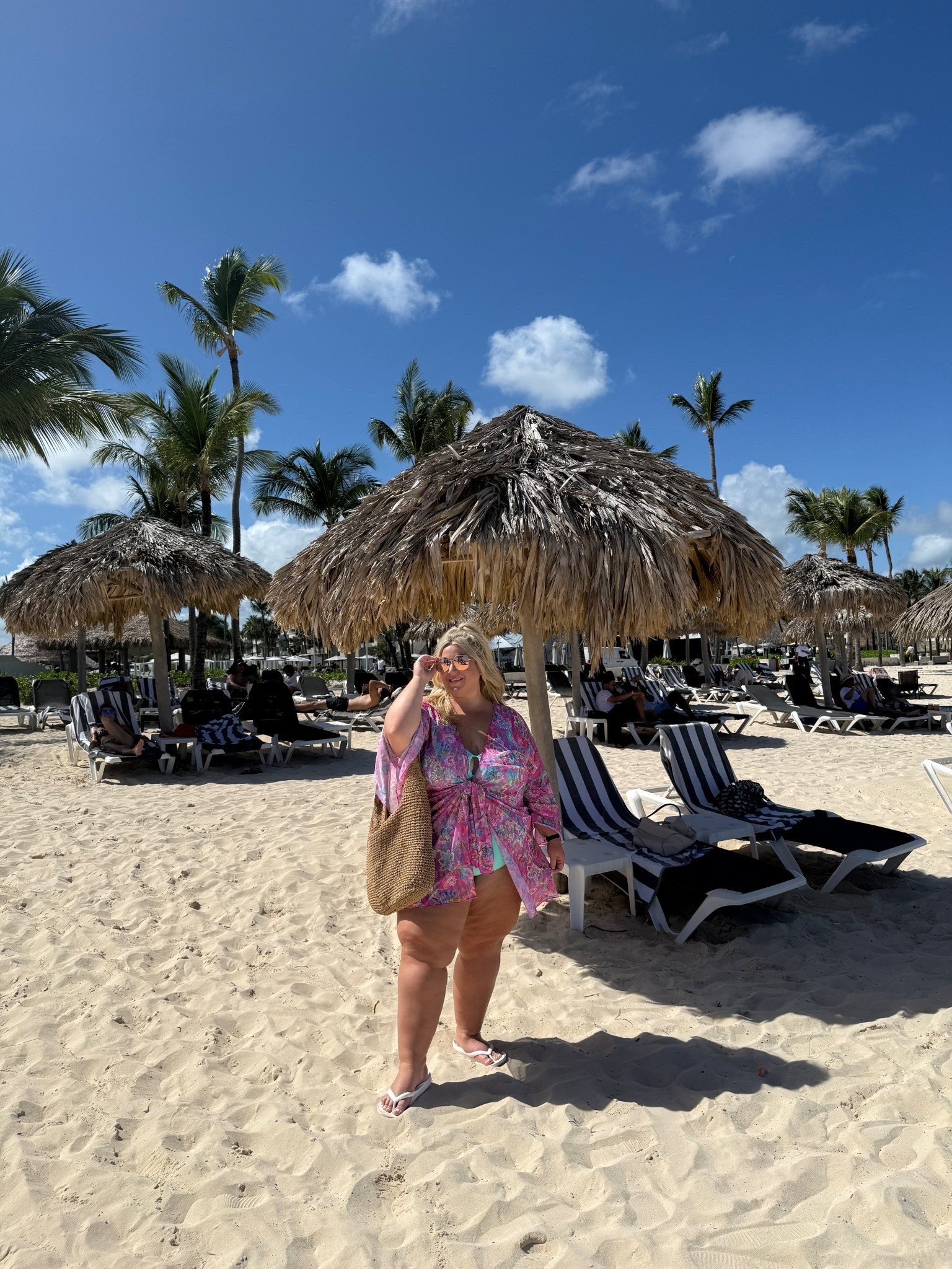 Plus size beach outfit. Wearing size 22 swimsuit and 3x coverup 🙌🏼

#LTKMidsize #LTKPlusSize #LTKTravel