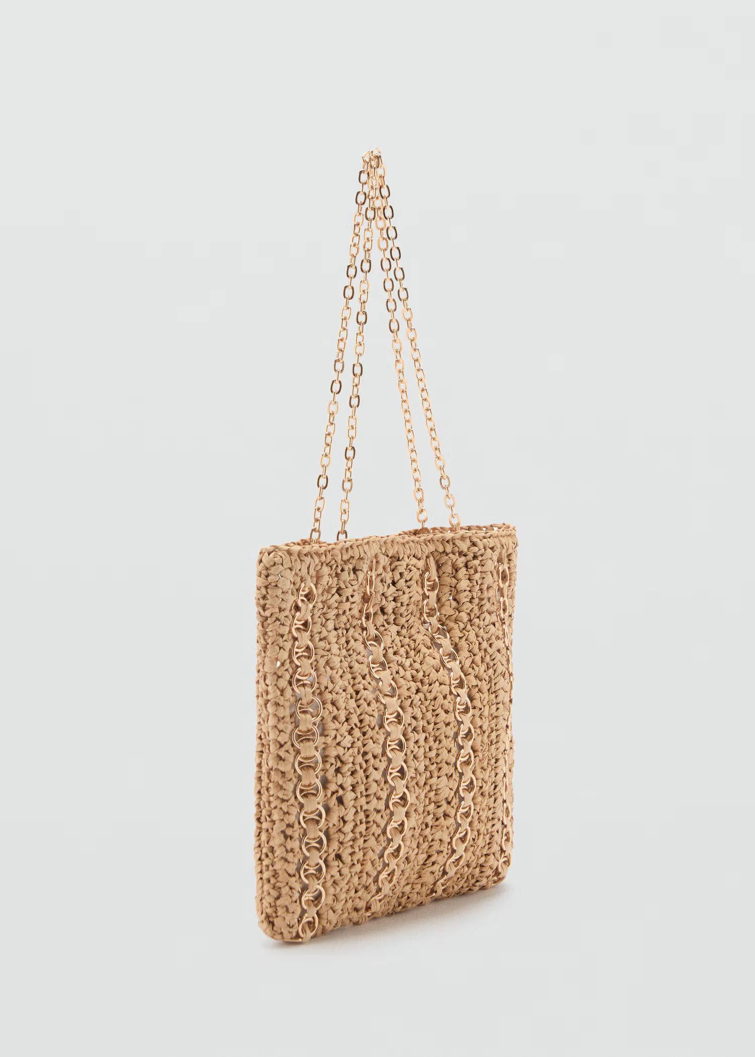 Natural fibre bag with metal rings - Women | MNG Australia | Mango (US/MX/AU)