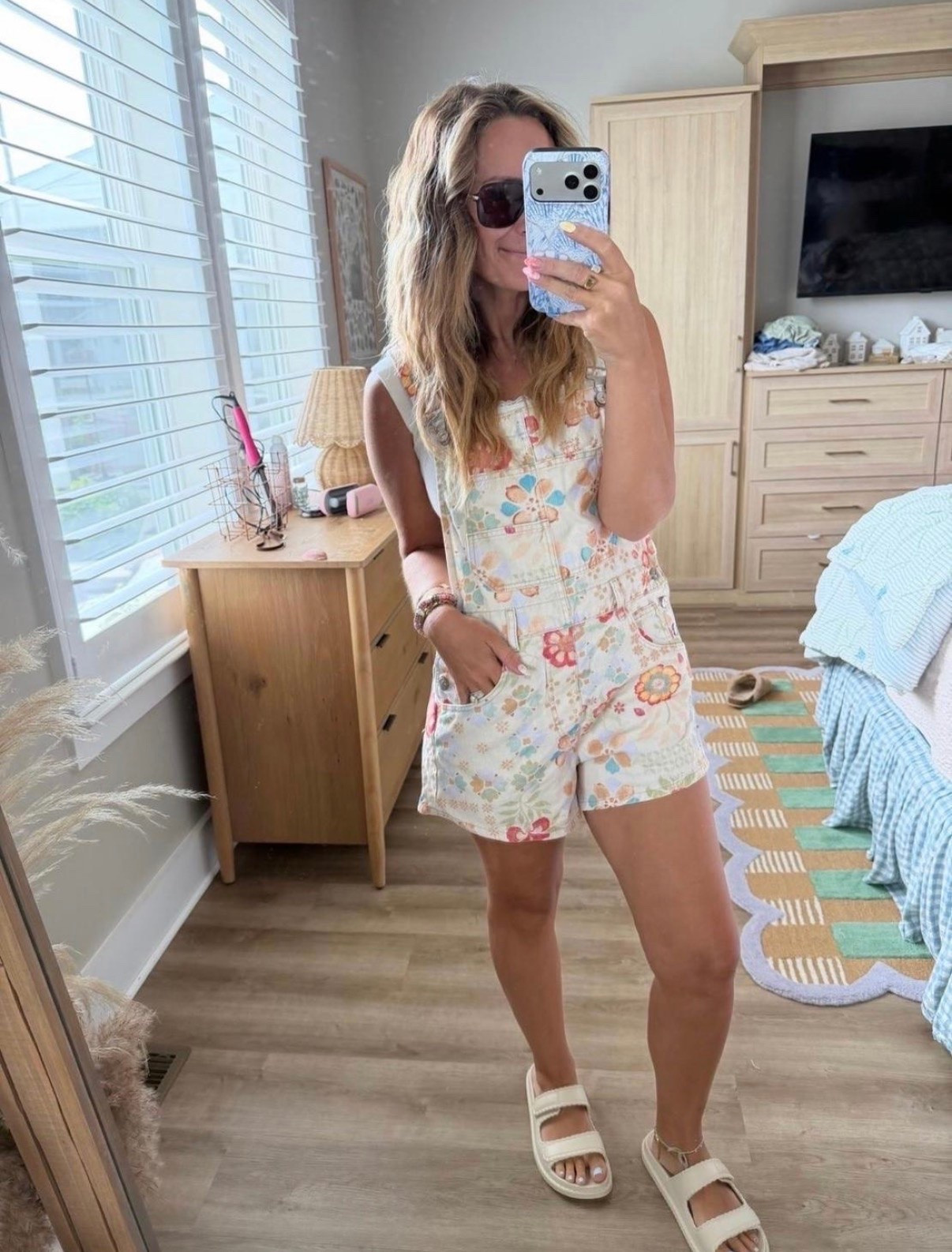 The cutest little summer shortalls 🌼🤍 Free People absolutely nailed these. They’re lightweight, comfy, and one of those pieces that makes getting dressed so easy. Just throw on your favorite sandals and sunnies and you’re out the door. I grabbed my usual size and love the relaxed fit!

#LTKgrwm #LTKootd #LTKmomlife