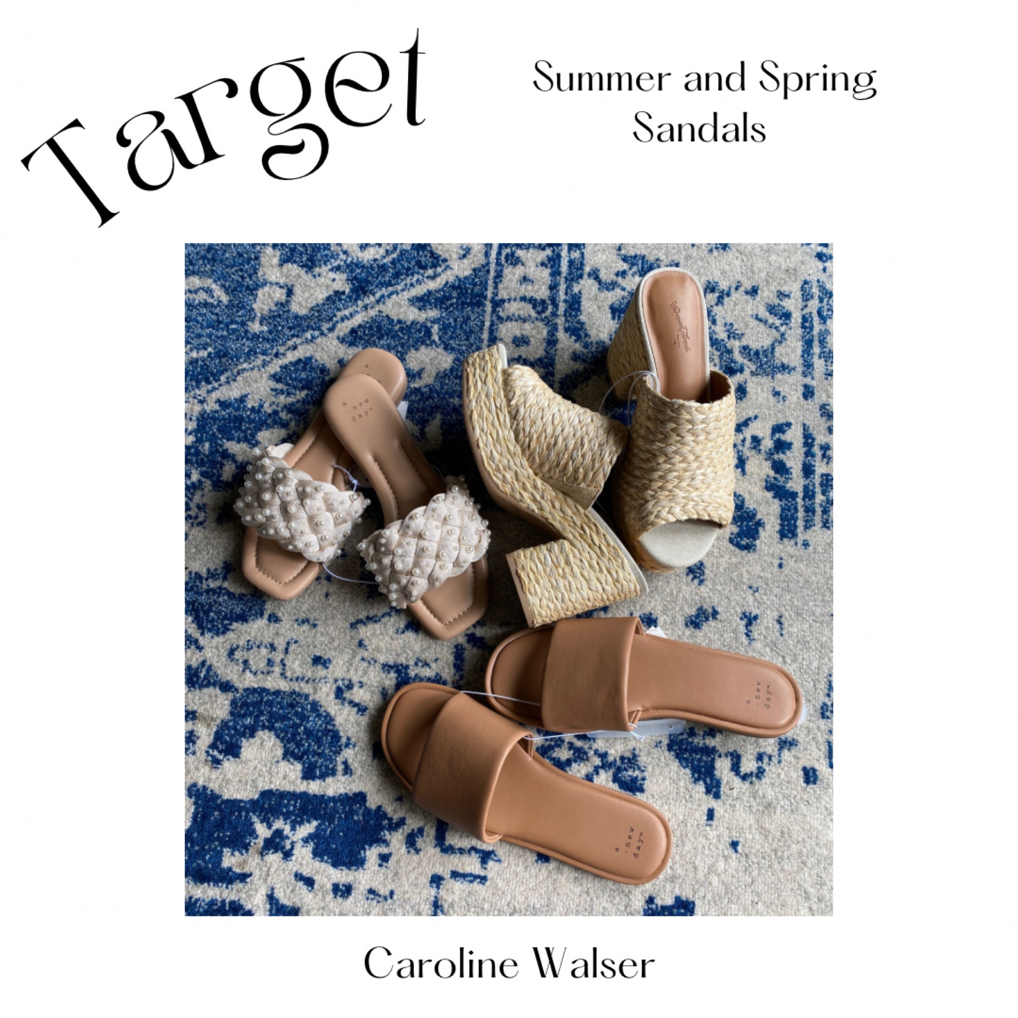 Target spring and summer sandals

Scored big at my local Target!!  All do these sandals have memory foam in them and are so comfy!! Will be great for long events and being on my feet all day long. 

#Target #SpringSandals #SummerSandals #MemoryFoam #Cuteandcomfy #Neutrals #Staples #Basics #SummerReady #Platform  #TargetFinds 

#LTKstyletip #LTKunder50 #LTKSeasonal