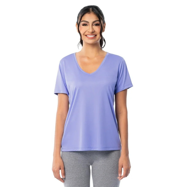 Athletic Works Women's and Women's Plus Core Active Short Sleeve V-Neck T-Shirt, Sizes XS-4X | Walmart (US)